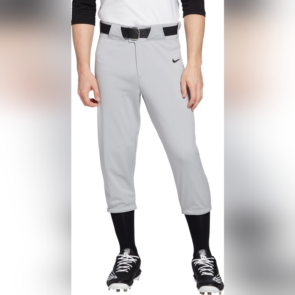 🧢New! Men's Medium Nike Gray Vapor Select High Baseball Pants with Grip